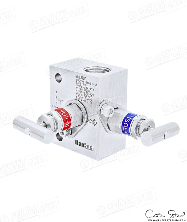 منیفولد ۲ شیر - Block Remote Mount 2-Valve Manifold سری SM برند S-LOK - تصویر 7