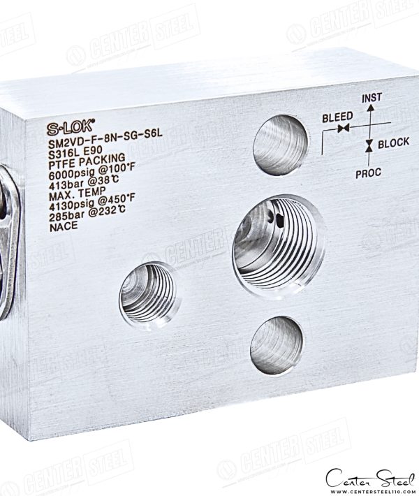 منیفولد دو شیر ترانسمیتری - Vertical Direct Mount 2Valve Manifold سری SM برند S-LOK - تصویر 3