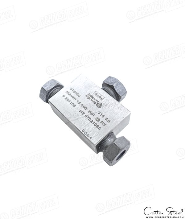 سه راهی 15000Psi استنلس استیل ۳۱۶ - Tee سری Speedbite Single Ferrule - تصویر 3
